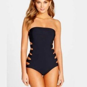 RED CARTER Cut Out One Piece Swimsuit in Black Size Small Brand New NWT